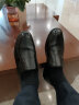 红蜻蜓男鞋 皮鞋男士爸爸鞋夏季商务正装鞋真牛皮套脚新品皮鞋子 黑色 41 实拍图