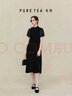 茶·愫【明星同款/輕禮服】puretea茶愫新中式旗袍絲絨連衣裙女夏季新品 石墨黑 L 曬單實(shí)拍圖