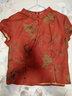 啄木鳥(niǎo)正宗冰絲上衣女夏短袖襯衣高端品牌時(shí)尚重磅高端時(shí)尚媽媽T恤上衣 紅色單件上衣 M 曬單實(shí)拍圖