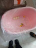 倍億多卡通兒童浴桶小孩洗澡桶嬰幼兒泡澡桶寶寶游泳桶可坐加厚大號浴盆 小粉豬【0-10歲】特大號 曬單實(shí)拍圖
