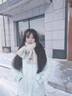 北極絨圍巾女學(xué)生情侶毛線圍脖日系可愛(ài)小狗小熊刺繡針織圍巾秋冬季保暖 米白 曬單實(shí)拍圖