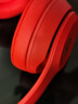 hiinears 適用Beats魔音Solo3藍(lán)牙耳機(jī)套3.0Wireless海綿套耳罩三代無線皮墊 紅色原皮耳罩（一對(duì)裝 送膠） 曬單實(shí)拍圖