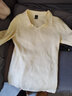 森馬森馬毛衣女修身套頭毛衫冬季基礎百搭純色打底衫女士 象牙白10404（B款：POLO） 170/92A/XL 曬單實(shí)拍圖