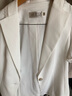經(jīng)典故事（JANE STORY）別致白色西裝外套女短袖2025新款夏季OL氣質(zhì)高級感小個(gè)子薄款西服 S02白色 M 曬單實(shí)拍圖