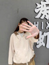 紅蜻蜓小個子開衫衛(wèi)衣女外套女士春季新款女裝大學(xué)生連帽棒球服 18132字母Cc外套#杏色常規(guī) L 曬單實(shí)拍圖