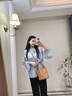 MK女包輕奢包包女包時(shí)尚水桶包單肩斜挎包女士手提包送女友生日禮物 餅干色 曬單實(shí)拍圖
