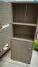 雅美乐书架落地简易书柜带门木色卧室书房阳台飘窗置物小柜子 实拍图
