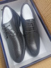 奧康男鞋涼皮鞋男鏤空夏季正裝頭層牛皮涼鞋男士商務(wù)隱形內增高鞋5厘米透氣 黑色195819020 40 曬單實(shí)拍圖