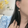 Vana海綿寶寶耳環(huán)銀耳釘女氣質(zhì)七夕情人節(jié)禮物送女朋友老婆 海綿寶寶耳環(huán)*玫瑰金色 曬單實(shí)拍圖