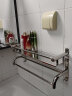 正山（Zhengshan） 浴室置物架免打孔304不锈钢毛巾架卫生间置物架厨卫五金挂件 50cm单层带杆 实拍图