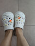 沂歆洞洞鞋女2026夏季新款拖鞋外穿軟底夏季室內外兩穿透氣防滑包頭 白色奶酪洞洞鞋【38-39】 曬單實(shí)拍圖