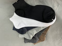 棉坊屋襪子男夏季100%純棉抗菌消臭防臭襪新疆棉吸汗透氣短筒襪潮船襪 6黑色 曬單實(shí)拍圖