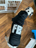 小不點(diǎn)狗狗衣服FBI 大狗衣服秋冬裝 中大型犬寵物服裝金毛薩摩拉布拉多 FBI加厚款-黑色 M-胸圍80 背長(zhǎng)60（適合30-40斤中大型犬） 曬單實(shí)拍圖