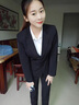 羅蒙春季西服套裝男大學(xué)生正裝教師面試男西裝外套秋冬職業(yè)裝工作服 3件套:女款藏青外套+裙子+襯衫 S 曬單實(shí)拍圖