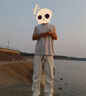 POUM休閑褲子男士款秋季美式高街vibe降落傘兵褲薄高級(jí)感寬松闊腿長(zhǎng)褲 SM-DS16杏色 XL 曬單實(shí)拍圖
