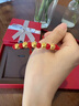 怡緣珠寶金蘋果黃金轉(zhuǎn)運珠手鏈女生本命年紅繩編織手繩圣誕節(jié)生日禮物 五個蘋果 紅繩款金重約0.8-1g 曬單實拍圖