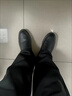 CLOHOO皮鞋男低幫潮流秋冬季商務(wù)休閑鞋子男軟底英倫風(fēng)一腳蹬豆豆正裝鞋 黑色【皮鞋碼】 41 曬單實(shí)拍圖