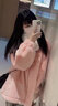 蔓爾依羊羔毛外套女秋冬季加厚2025新款韓版寬松慵懶風(fēng)羊羔絨毛毛上衣潮 粉色 M 曬單實(shí)拍圖