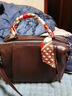 KINSTRDZ波士頓枕頭包女小包2025新款時(shí)尚頭層牛皮手提真皮軟皮單肩斜挎包 咖啡 曬單實(shí)拍圖