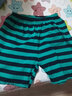 蘑菇兔胖童裝男童家居短褲寬松加肥加大碼中大童兒童睡褲夏季薄款三分褲洋氣條紋彈力棉胖孩子男孩女孩家居褲 綠藏青（一條裝） 160加肥加大適合120斤左右穿 曬單實(shí)拍圖