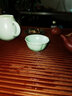 陶立方 汝窯茶具禪定巧云杯新功夫茶杯手工開(kāi)片陶瓷個(gè)人杯子 RY180 葵花杯(天青色) 曬單實(shí)拍圖