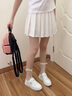YaoJingLieRen女鞋2025春季新款韓版ins小白鞋女潮學生厚底松糕鞋女街拍板鞋女 白灰 37 (235mm) 曬單實拍圖