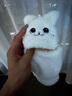 云初墨新秋冬翻蓋半指手套可愛(ài)貓貓騎車(chē)保暖毛絨加厚卡通學(xué)生女寫(xiě)字ZP 白色(12歲以上及成人) 曬單實(shí)拍圖