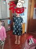 安奈兒（Annil）童女童連衣裙夏季新款純棉裙子A字裙印花親膚女孩裙子 黑調(diào)花 130cm 曬單實拍圖
