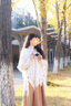 哈美意西藏旅游穿搭針織披肩女2025新款白色毛線針織鏤空流蘇秋保暖斗篷 白色 曬單實(shí)拍圖