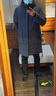 朗光冬季加厚保暖中長款棉服男寬松連帽棉襖棉衣冬天衣服外套帥氣大衣 黑色 XL(125-145斤) 曬單實拍圖
