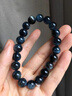 楚薇薇珍藏級海藍寶石手鏈女星光貓眼星空魔鬼藍冰透藍水晶手串男 魔鬼藍收藏級10.2mm編號00573 曬單實(shí)拍圖