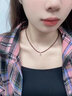 Amber Lollipop石榴石項鏈女士鎖骨鏈小眾吊墜頸鏈周年紀念日生日禮物送女友老婆 紅色 曬單實(shí)拍圖