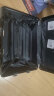 NAUTICA铝框行李箱男万向轮拉杆箱耐用商务女士旅行箱22英寸密码黑色皮箱 实拍图