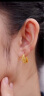 周六福 珠宝女款简约黄金耳环耳饰 计价AA090834 一对 约3.6g  实拍图