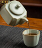 周澤堂 粉青汝窯茶具套裝 景德鎮整套高檔功夫泡茶器全套喬遷喬遷禮物 四方組合 2件 曬單實(shí)拍圖