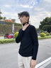 羅蒙毛衣2025春秋季男士針織長(zhǎng)袖圓領(lǐng)黑色男裝內(nèi)搭潮流打底衫男裝 黑色【毛衣圓領(lǐng)常規(guī)款】 XL 曬單實(shí)拍圖