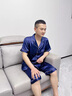 上海故事真絲睡衣男夏季100%桑蠶絲綢短袖薄款男士家居服生日禮物送男友 灰色【禮盒裝】 XL 曬單實拍圖
