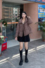 坦博爾羽絨服【初秋精選】女短款立領(lǐng)小個子輕便顯瘦面包服TBF530328T 濃香可可 S (160) 曬單實拍圖