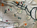 LISCN復(fù)古國(guó)風(fēng)苧麻印花五分袖連衣裙女夏季寬松大i碼斜襟盤扣棉麻中裙 圖片色 M 95-115斤 曬單實(shí)拍圖