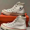 匡威（Converse）新款1970s經(jīng)典款三星標男鞋高幫休閑女鞋黑色復古帆布鞋板鞋 米白 162053C 39 曬單實(shí)拍圖