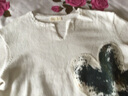 斯琴熟女春秋新品亞麻褶皺松緊腰開叉休閑半裙 AFQQ008 黑色 M 曬單實拍圖