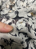 亦朵夏季印花薄款真絲襯衫女士寬松襯衣外套防曬衣桑蠶絲上衣外搭開衫 淺云 XXL 曬單實拍圖