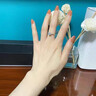 卡玫尼婭莫桑鉆925銀侶對戒時(shí)尚飾品老婆紀念日七夕節禮物送女友生日禮物 莫桑鉆女戒（1克拉） 曬單實(shí)拍圖