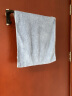 映生活 黑色免打孔卫生间毛巾杆晾毛巾架子太空铝单杆毛巾挂架浴室置物架 单杆40cm 实拍图