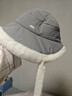 蕉下（beneunder）氣絨保暖雙面飄帶帽子女秋冬帽女保暖漁夫帽子夜灰CL45124 曬單實(shí)拍圖