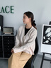 旅途原品（ltyp）針織外套文藝復(fù)古100%澳洲美麗諾羊毛開衫女秋季V領(lǐng)外套 松霜白 - 100%澳洲美麗諾羊毛 XS -S(155cm) 曬單實拍圖