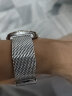 老皮匠 超薄钢带  男女 手表配件 代用CK DW表带 不锈钢表链 米兰编织金属手表带 粗网--银色 20mm 实拍图