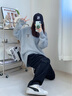 伊琦蕾2025新款秋季寬松復古軟糯v領(lǐng)毛衣女慵懶風(fēng)外穿設計感小眾針織衫 單件毛衣【日系復古慵懶風(fēng)/高級 M 【建議 95-110斤】 曬單實(shí)拍圖
