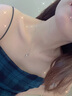 法蔻（farcoko）品牌莫桑鉆石pt950鉑金項鏈女士白金鎖骨鏈生日禮物送女友老婆 鉑金款-丘比特之箭項鏈 【免費刻字】 曬單實(shí)拍圖