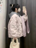 衣圖雅棉服女2024新款冬季學(xué)生羽棉襖絨服女寬松菱格棉衣小個子夾棉外套 淡紫色 均碼（可備注碼數(shù)） 曬單實拍圖